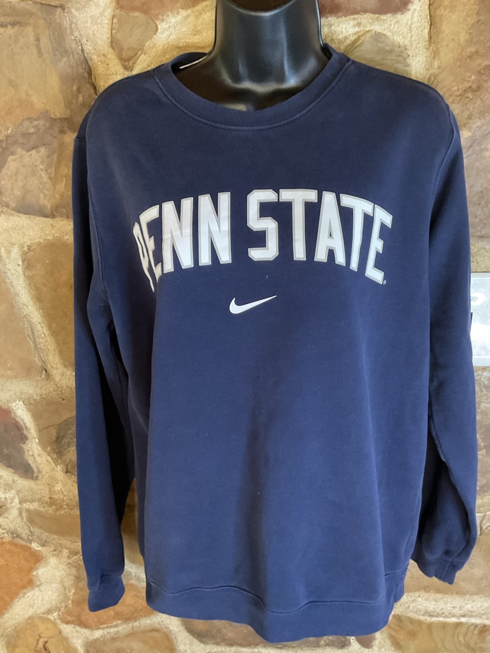 Women’s Penn State Nike Navy Blue Crewneck Cotton Blend Sweatshirt